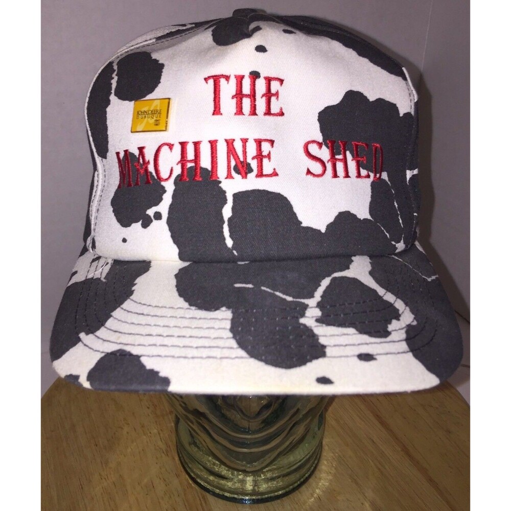 VTG THE MACHINE SHED w/ John Deere Dubuque 1947-1997 50 Pin Hat Cap Snapback COW